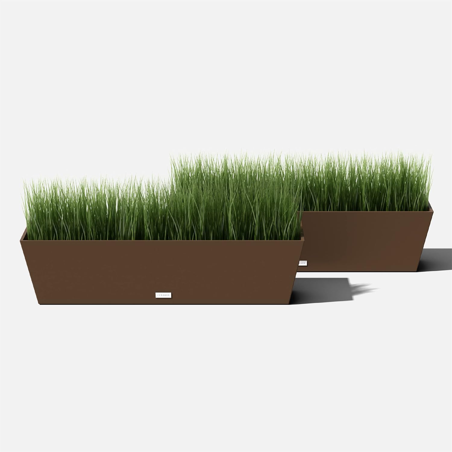 Veradek Pure Series Window Box Planter - Tapered Outdoor Planter | Made From Durable Plastic With Pre-Drilled Drainage Holes. Modern Patio/Tabletop Décor for Plants and Flowers