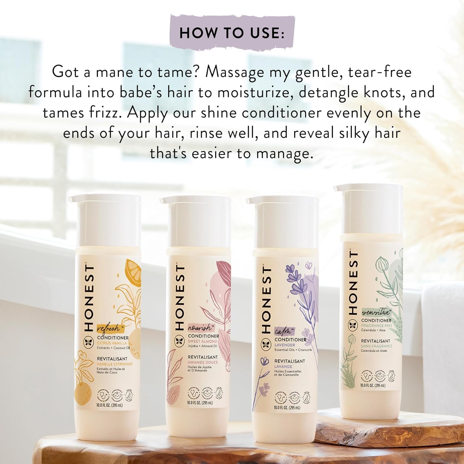 The Honest Company Shampoo, Body Wash, Conditioner, Lavender Calm, 20 fl oz