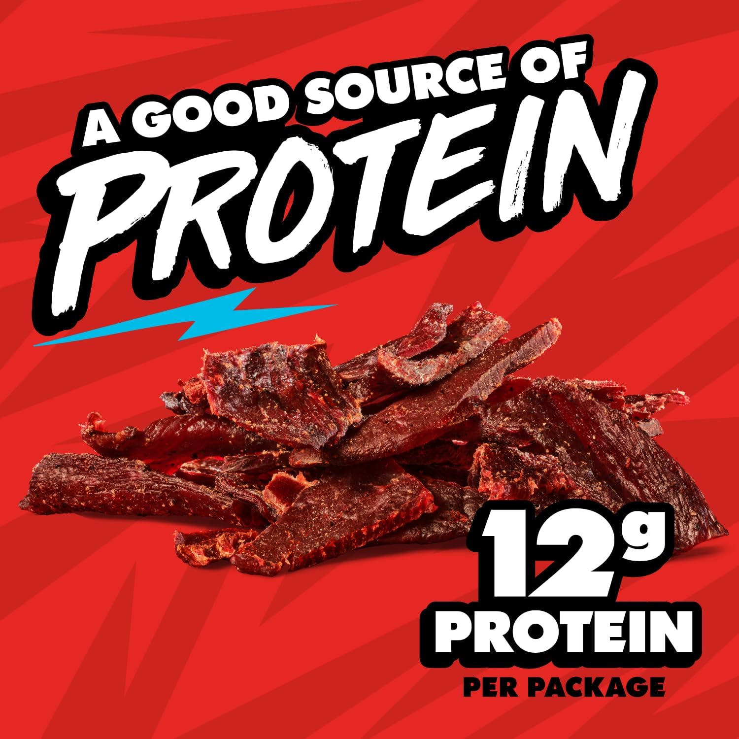Jack Link's MrBeast Beef Jerky, Peppered Beef Jerky - 10 Count | As Seen on Beast Games, 11g Protein, Made with 100% Real Beef, Pantry-Ready Snacks