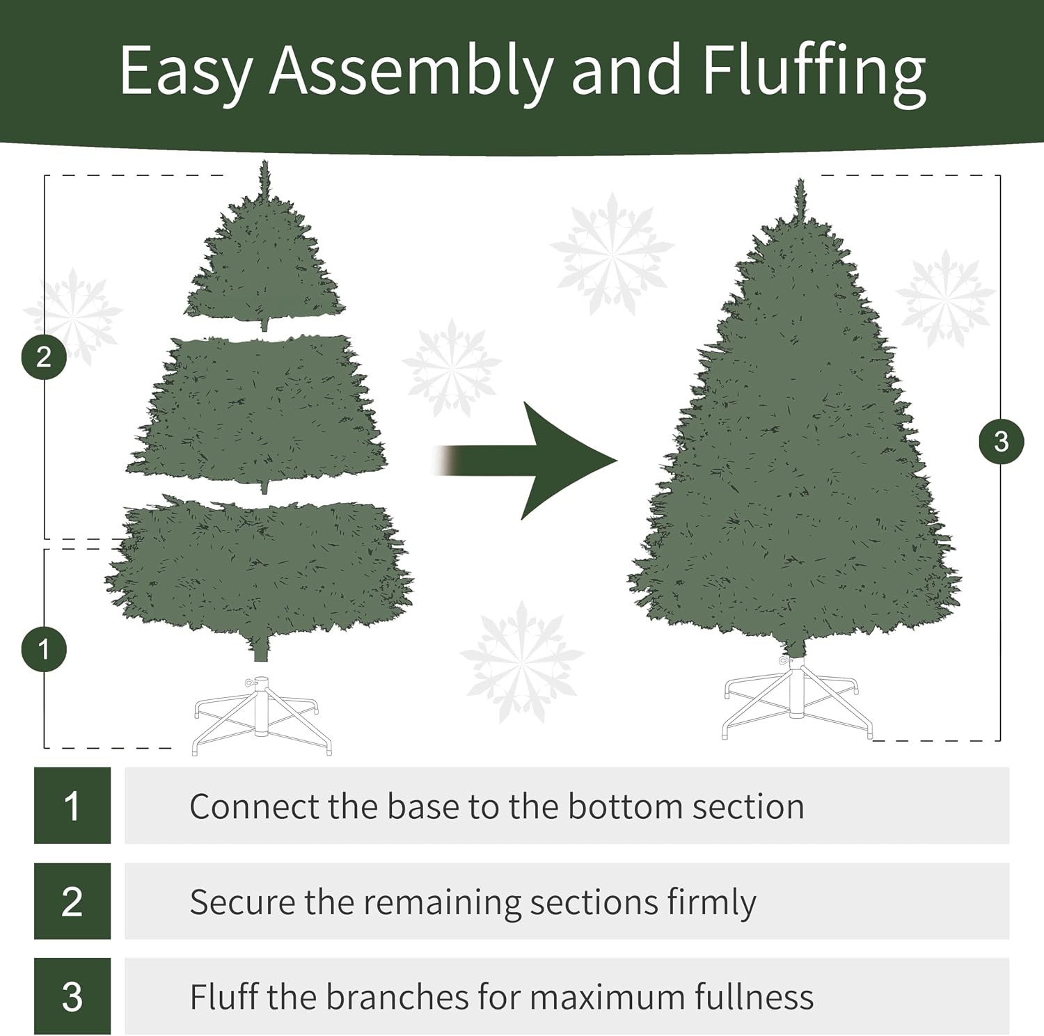 Puleo International 7.5ft Pre-Lit Fraser Fir Pencil Christmas Tree with 350 Clear Lights, 1188 Realistic Dense Branch Tips, Easy Setup Artificial Trees with Sturdy Metal Stand