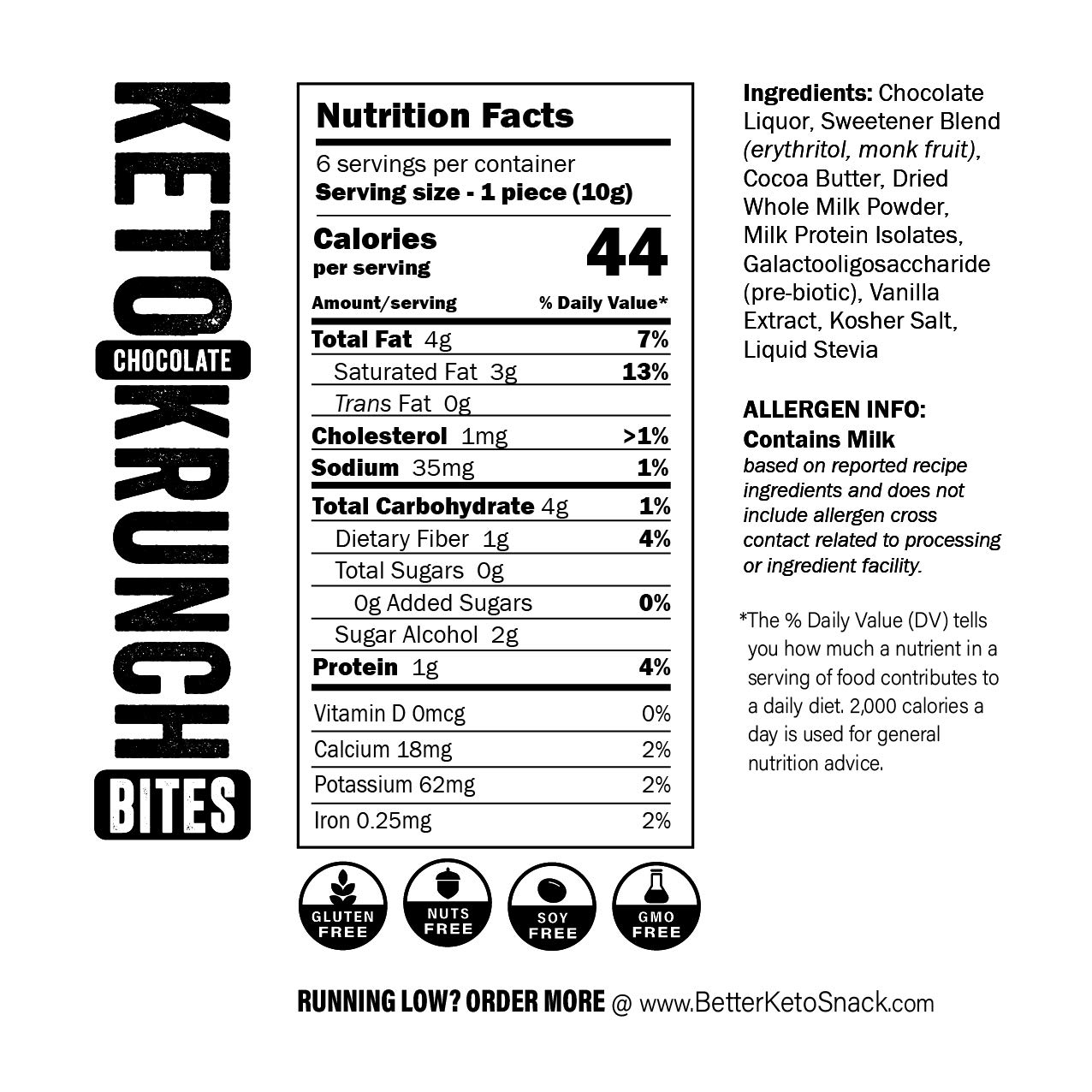 Better Than Good Chocolate Bark Bites, Sugar Free Candy Snack, 2-Pack