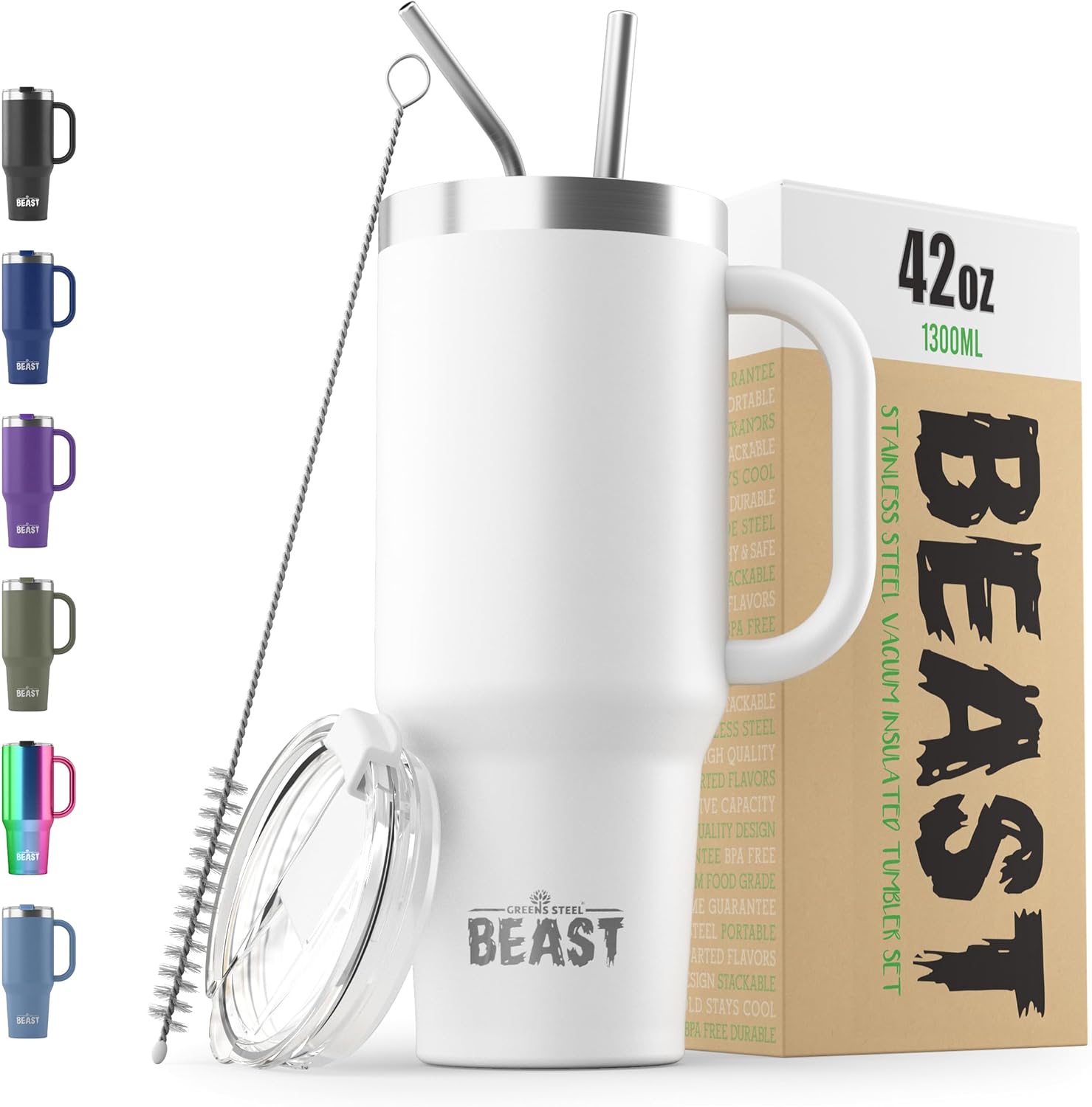 Beast 30 oz Tumbler Stainless Steel Vacuum Insulated Coffee Ice Cup Double Wall Travel Flask (Cupcake Pink)