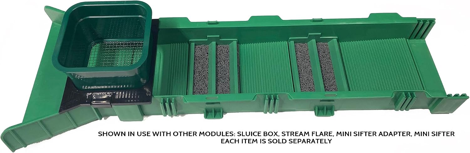From the Complete Selection of Sluice Fox Modular Sluice Box Parts, Add-Ons, and Accessories for Gold Panning Kits – Upgrade Your Sluice Box for Optimal Performance Sluice Box Only (Green)