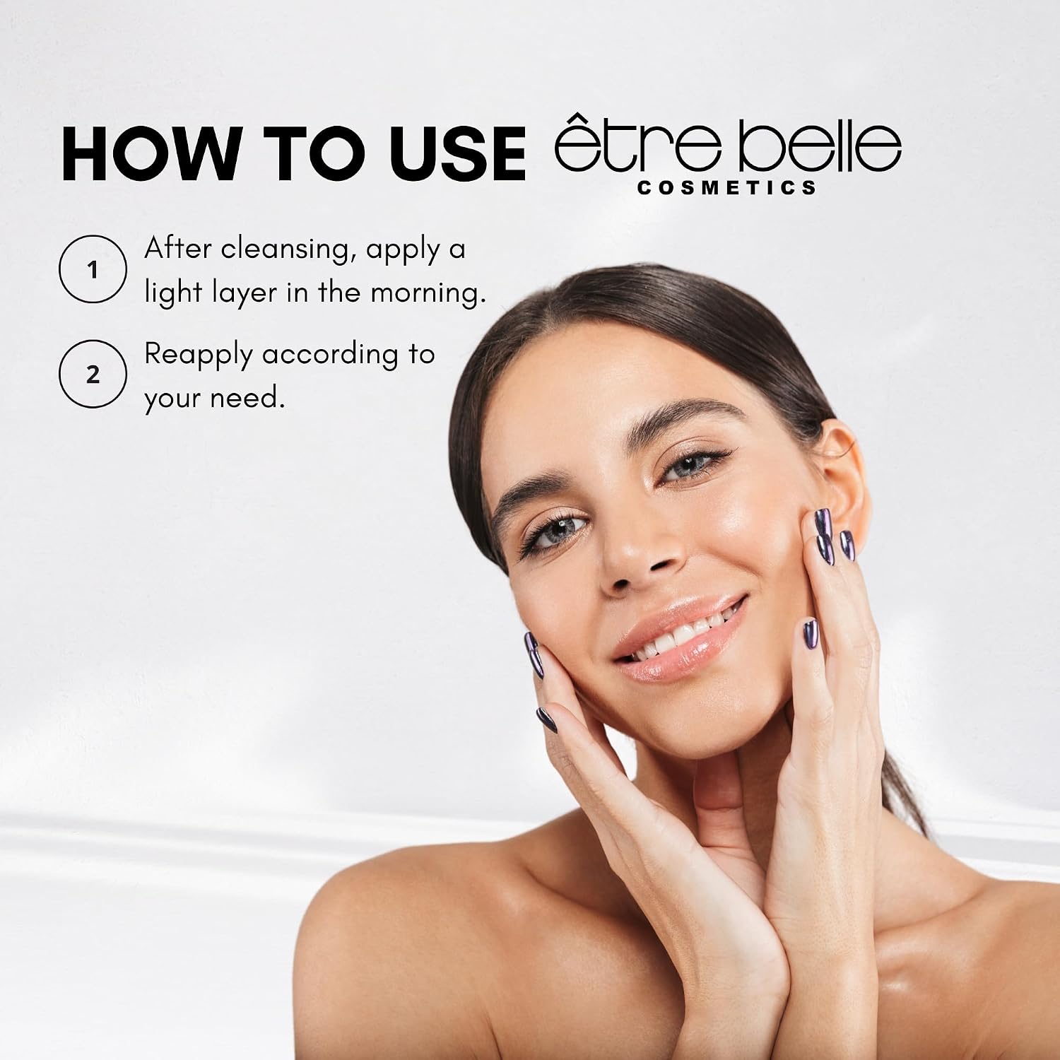être belle Cosmetics Hyaluronic Tinted Moisturizing Cream, Skin Care for Women with Hyaluronic Acid, Vitamin E & Grape Seed Oil, Long Lasting