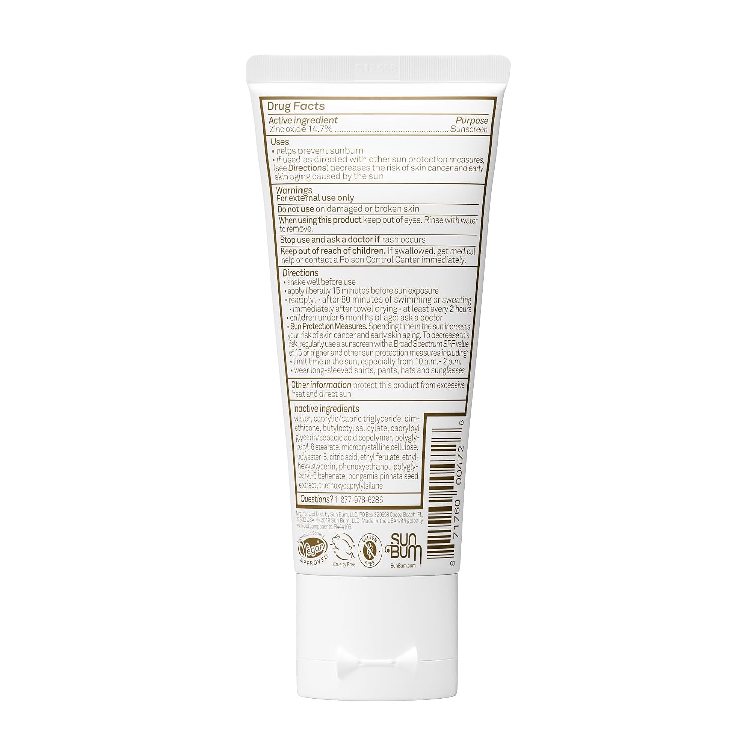 Sun Bum Mineral SPF 50 Face Stick Sunscreen - Travel Size, 0.45 oz | Broad Spectrum Sunscreen, for Sensative Skin, Vitamin E, Hawaii 104 Act Compliant (No Octinoxate & Oxybenzone)