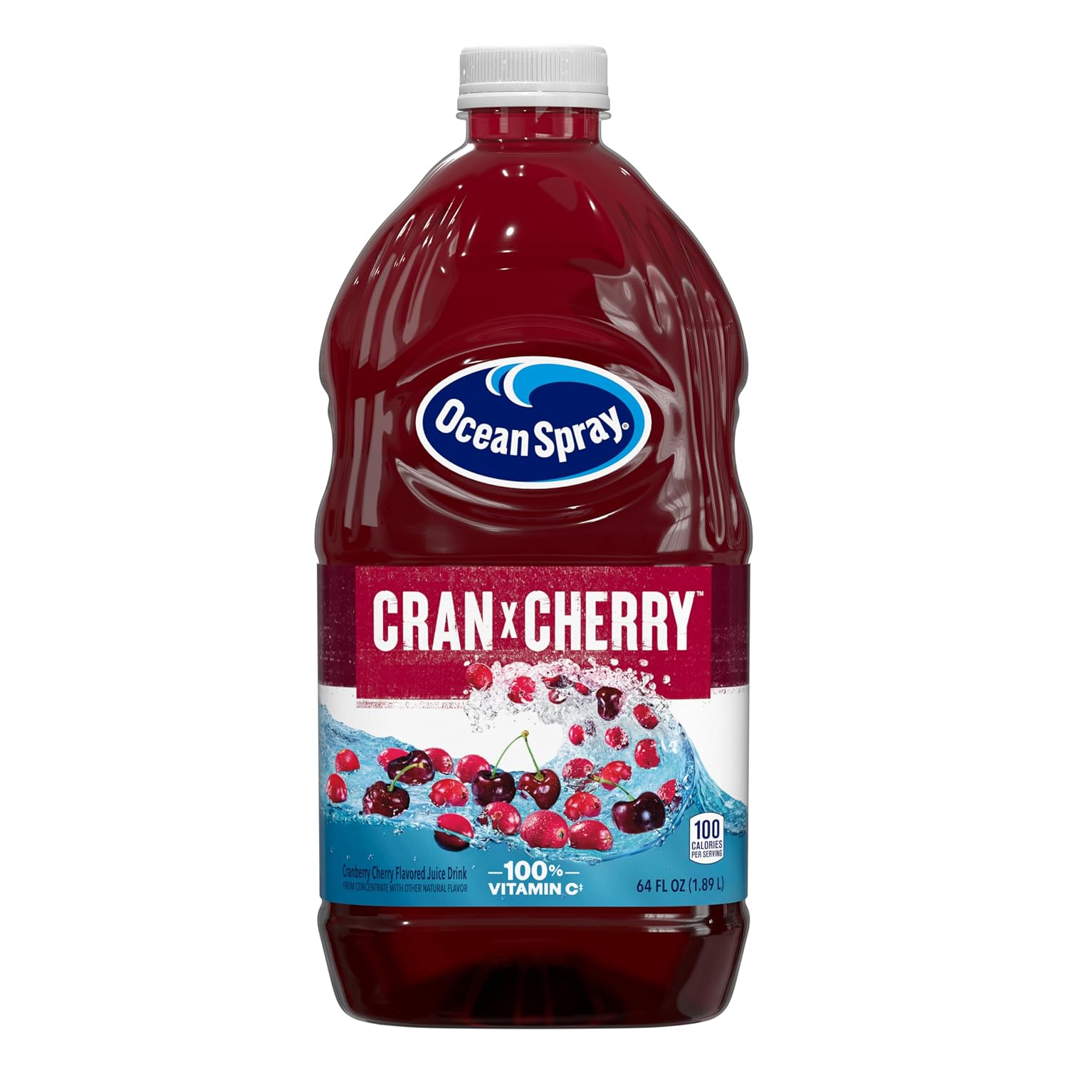 Ocean Spray® Cran-Apple™ Juice Drink, 64 Ounce Bottle, 8 Count | Ocean Spray® Cran-Apple™ Juice Drink, Made with Real Fruit Juice, 64 Fluid Ounce Bottle