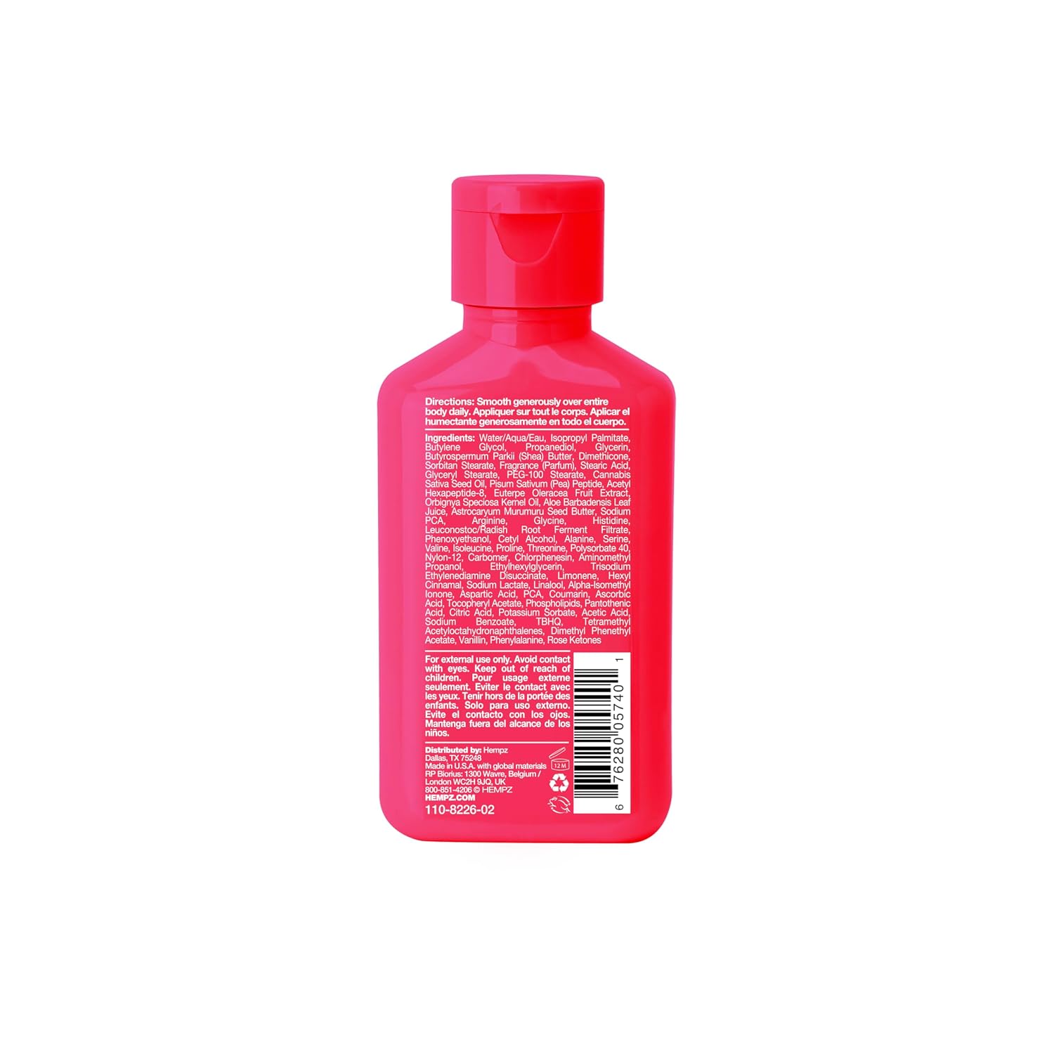 Hempz Sweet Jasmine & Rose Herbal Body Moisturizer for Women, 17 Fl. oz. - Moisturizing Lotion with 100% Pure Hemp Seed Oil, Collagen