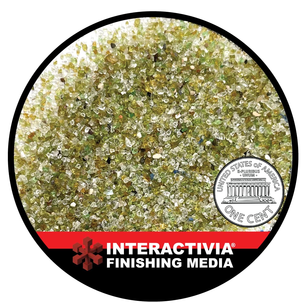 20-30 Grit (#25) Crushed Glass Abrasive - 19 lb or 8.6 kg - Blasting Abrasive Media (Course - Very Large) #25 Mesh - 940 to 559 Microns - for Blast