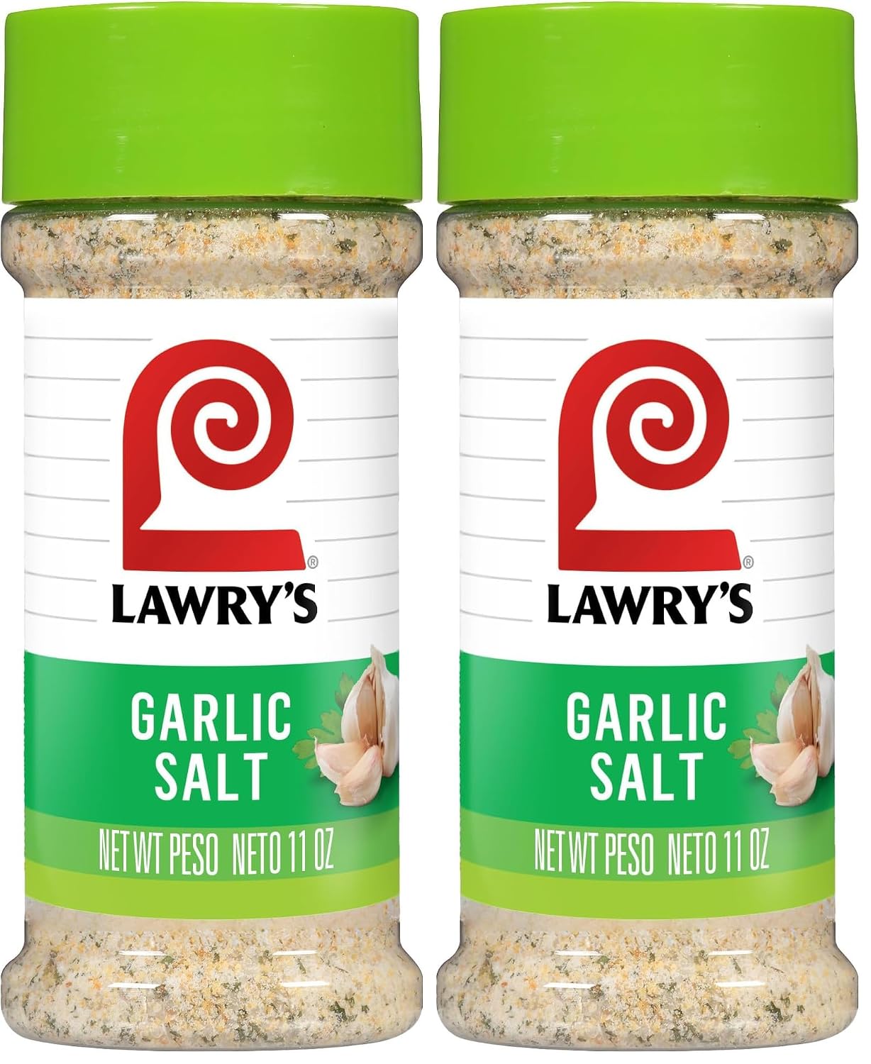 Lawry’s Garlic Salt, Coarse Ground with Parsley, No MSG Added, Kosher Certified, Flavorful Salt for Chicken, Pork & Steak, 11 oz