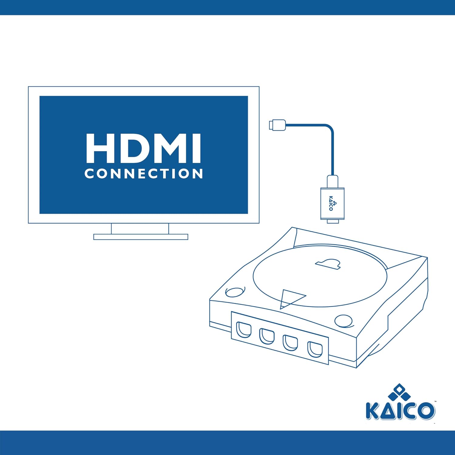 Kaico Dreamcast HDMI Adapter, Plug & Play Converter with VGA & RGBS Support | Supports VGA and RGBS output for Dreamcast games across all regions