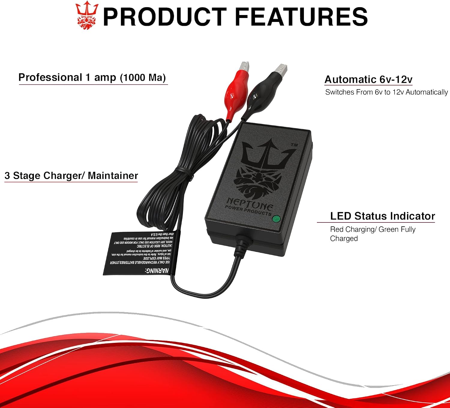 NTBC1000 Replacement for BatteryMINDer 1500: 12 Volt-1.5 AMP Battery Charger/Maintainer. Used for Cars, Trucks, Snowmobiles, Boats, Motorcycles