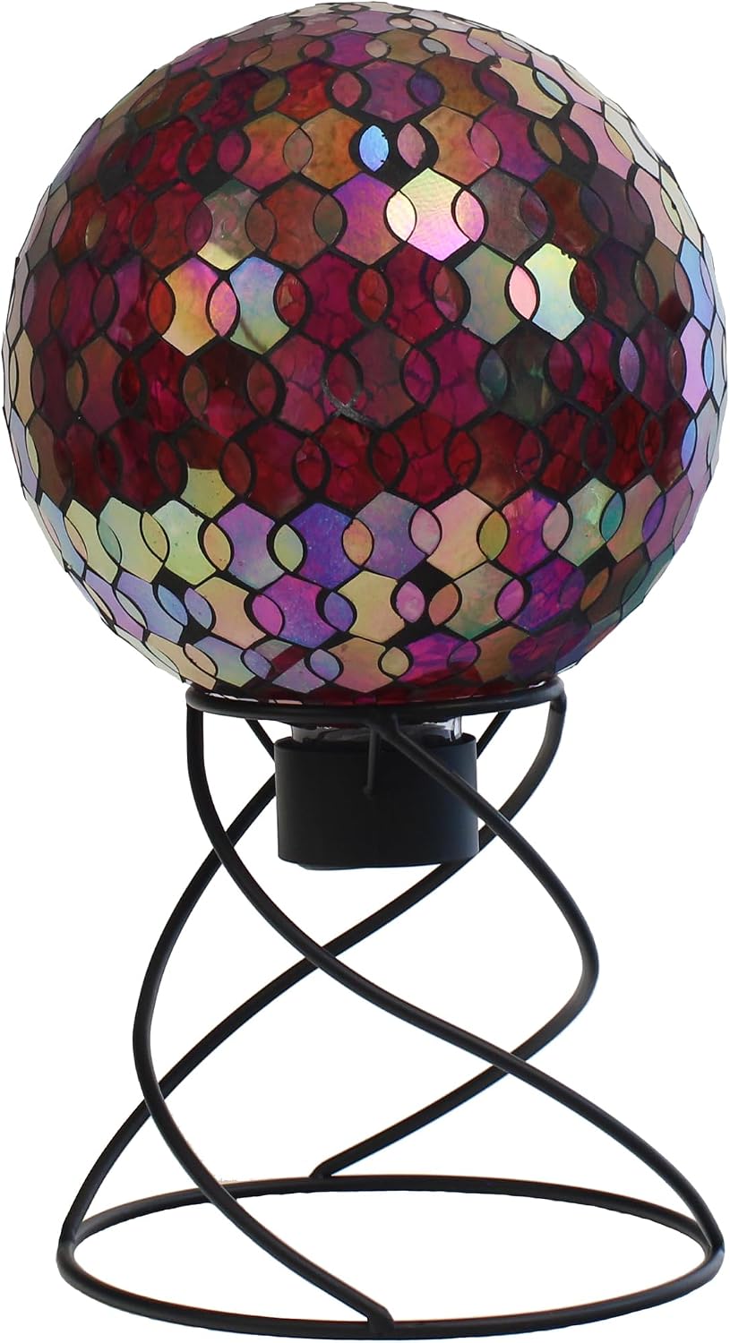 Echo Valley Products 8244 Helix Gazing Globe Outdoor Décor for Lawns and Gardens, Iridescent, 10 inches