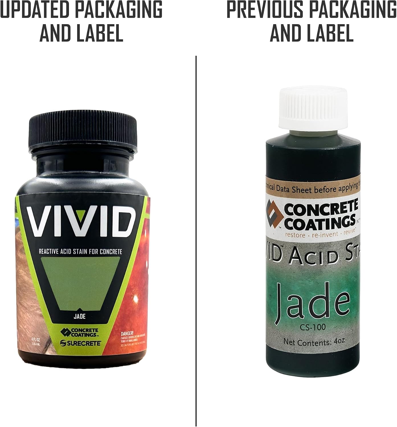 CC Concrete Coatings Vivid Acid Stain for Concrete | Weathered Terracotta | 4 oz Tester