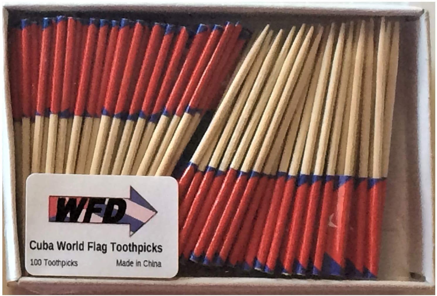One Box of 100 Nicaragua Toothpick Flags, 100 Small Mini International Flag Cupcake Toothpicks or Cocktail Picks