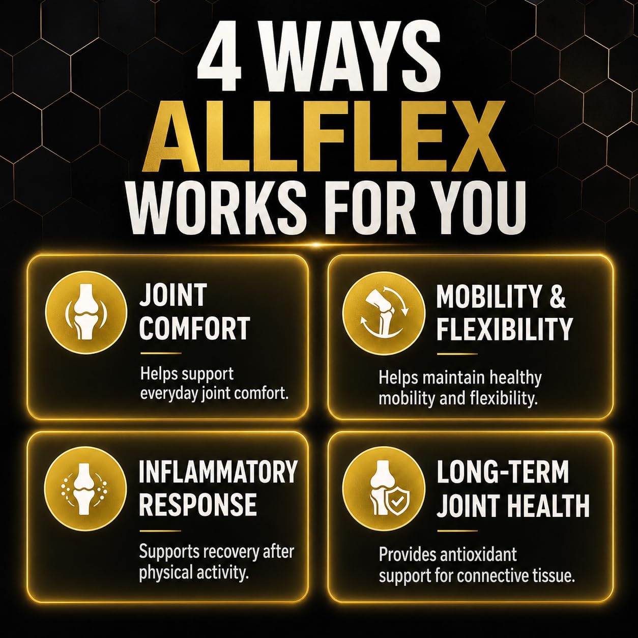 ALLMAX Advanced AllFlex Joint Support Capsules, 60 Count, 30 Servings