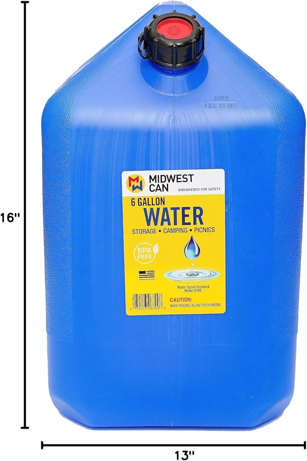 Midwest Can 6 Gallon Water Container