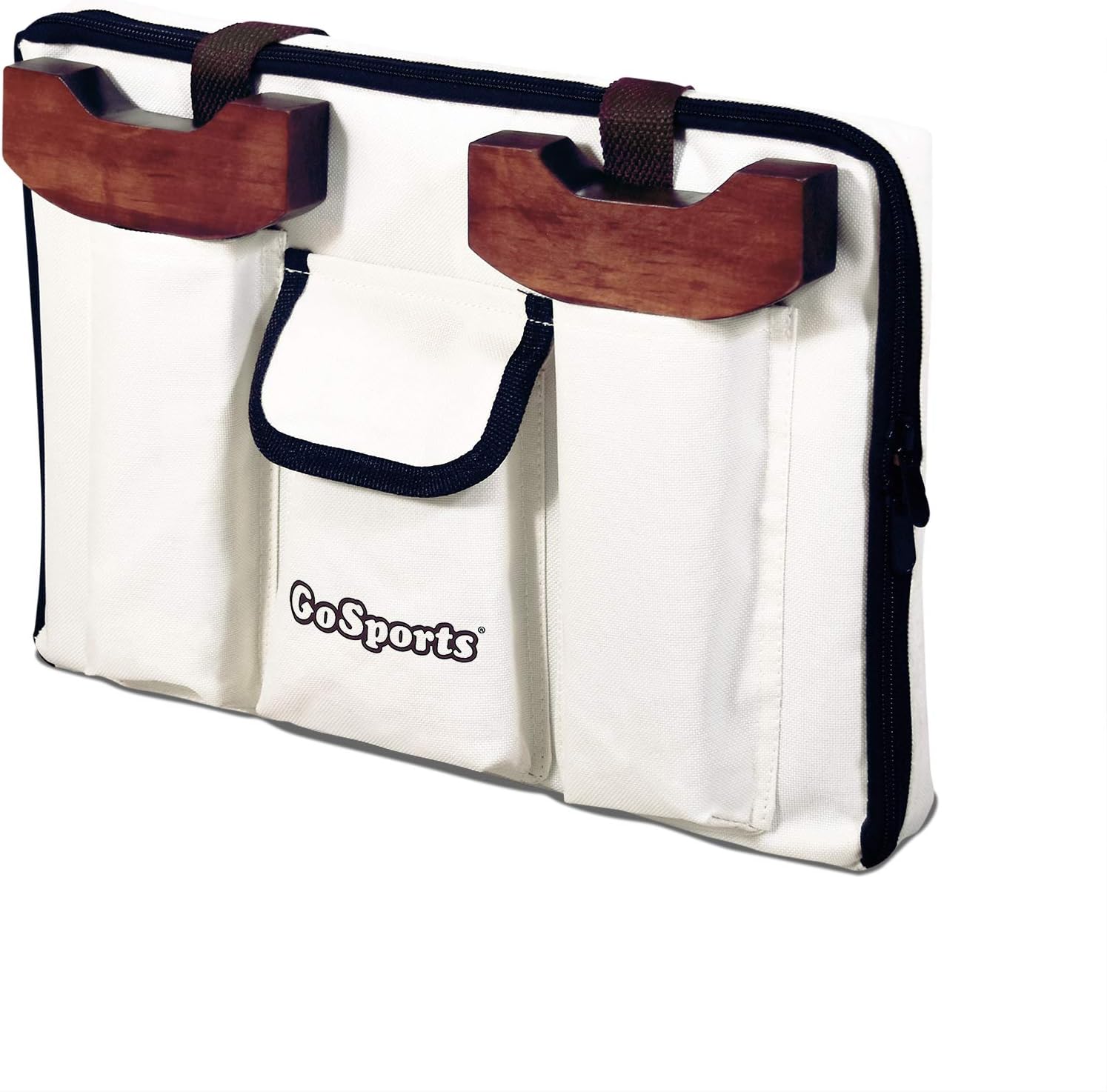 GoSports Premium 4 in a Row Game - Choose Between Classic White or Dark Stain - 1 Foot Width – with Connect Coins, Portable Case and Rules