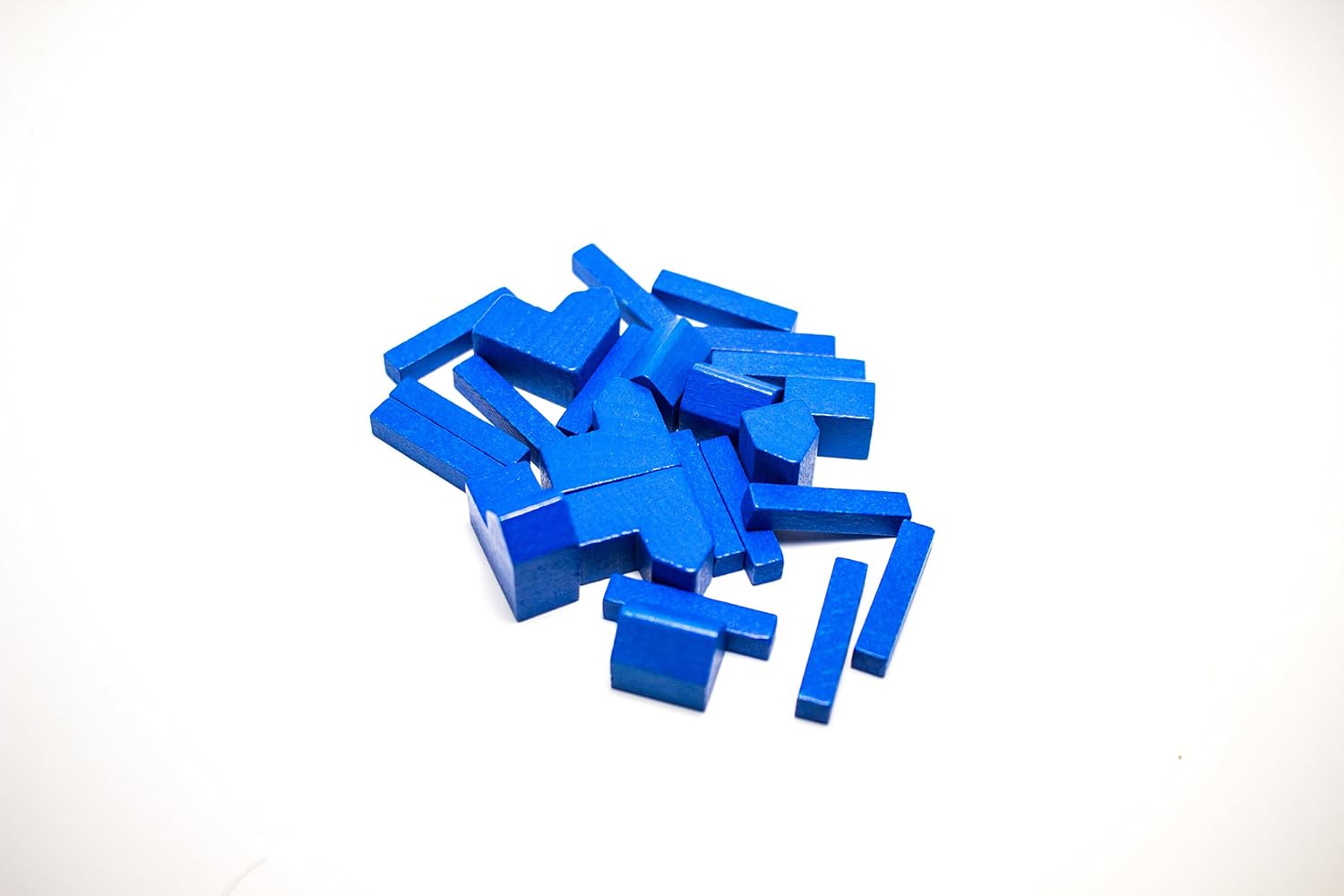 Blue Wood Replacement Pieces for Settlers of Catan