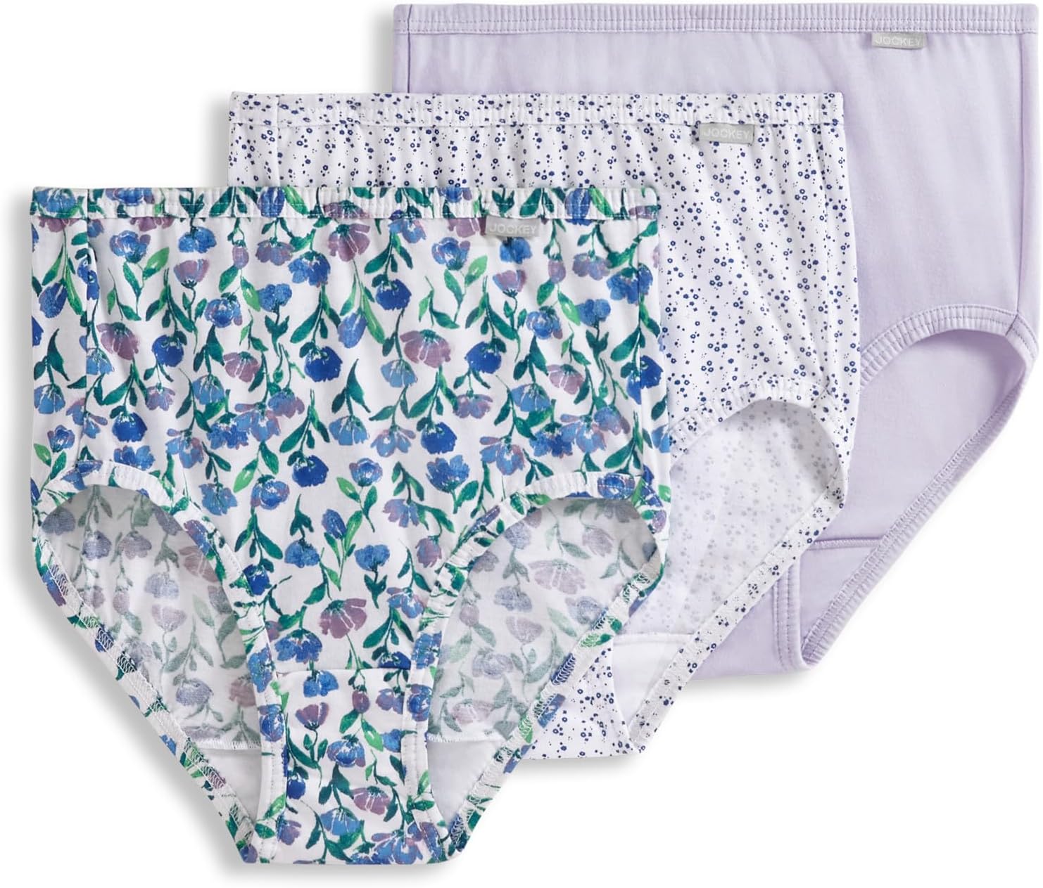 Jockey Women's Underwear 100% Cotton Elance Brief - 3 Pack