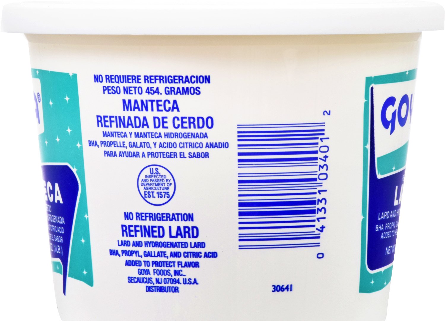 Goya Manteca Lard for Cooking and Baking, Rich Flavor for Tamales, 4 Pound | Bulk 4 Pound Tub, Premium Pork Fat, Rich Flavor for Tamales, Empanadas, And Pastries, Enjoy Any Time of Day, Great Taste