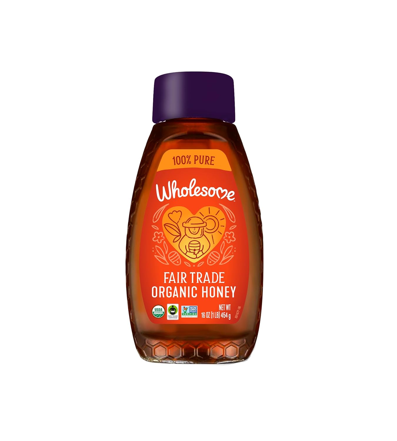 Wholesome Sweeteners 24-Ounce Organic Honey Bottle, 100% Pure, Fair Trade Certified, Non GMO Project Verified & Gluten Free, 1 Pack