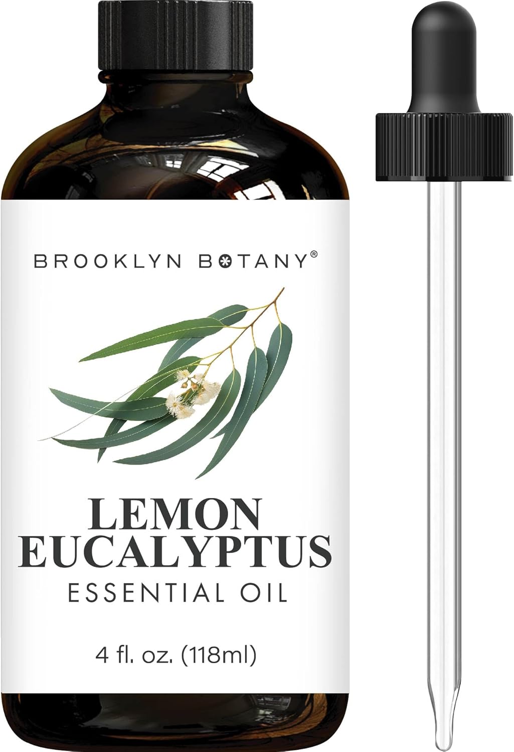 Brooklyn Botany Peppermint Essential Oil - Huge 4 Fl Oz - 100% Pure and Natural - Premium Grade with Dropper - for Aromatherapy and Diffuser