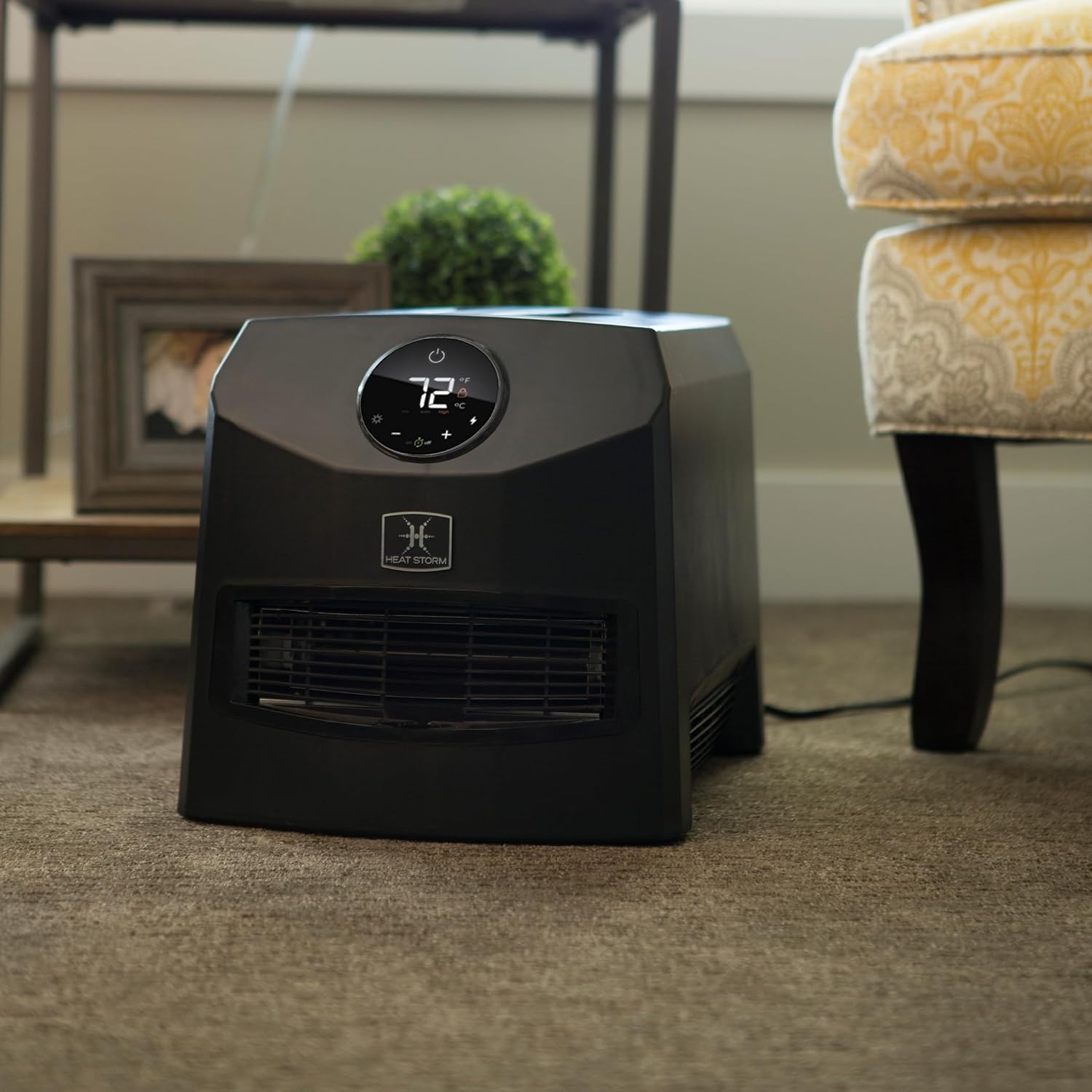 Heat Storm Mojave Indoor Ultra Lightweight Portable Infrared Space Heater - 1500 Watts - Built in Thermostat & Overheat Sensor - Remote Control