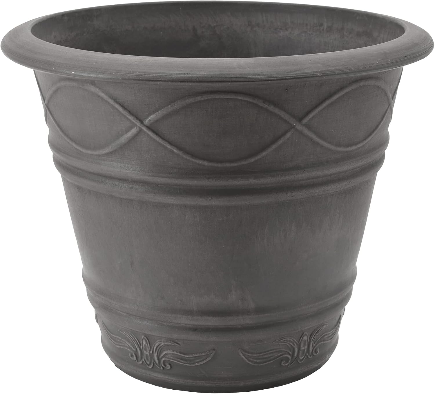 PSW Pot Collection Western Weave Planter Pot for Indoor and Outdoor Plants and Gardens, 14.5-inch, Taupe