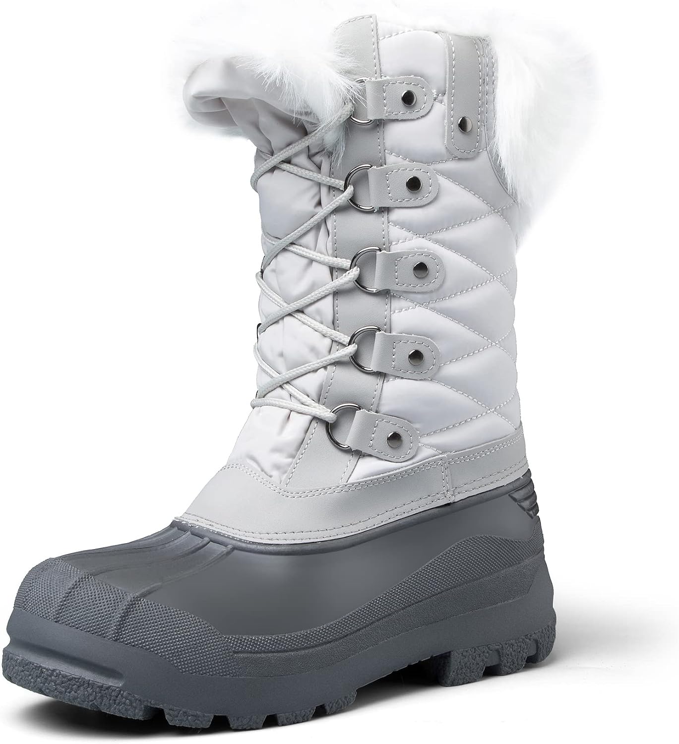 mysoft Women's Snow Boots Waterproof Mid-Calf Winter Boots