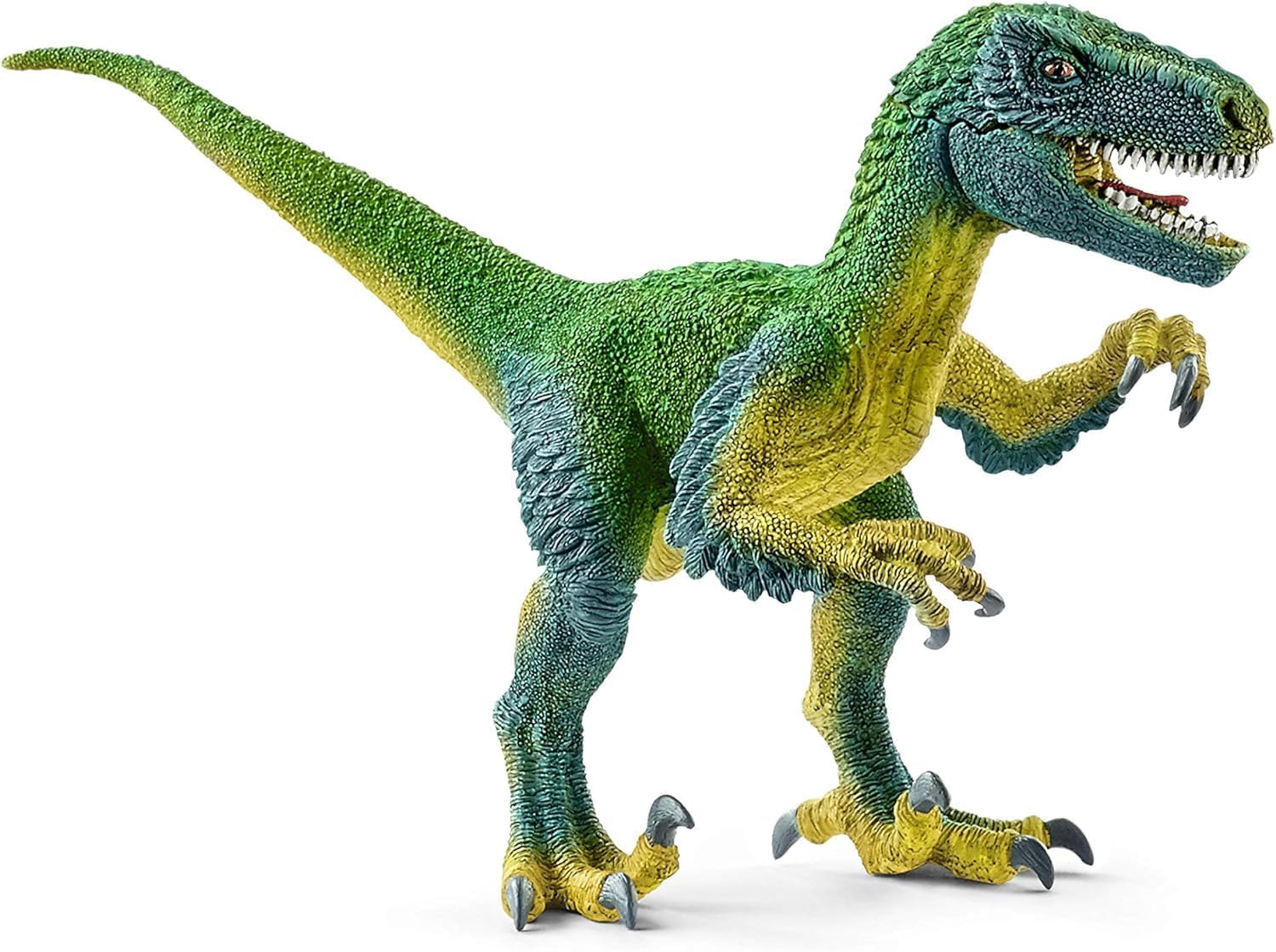 schleich Dinosaurs - Velociraptor Figurine with Movable Jaw and Arms - Realistic Raptor Dino Toy with Feathered Body and Claws - Durable Dinosaur