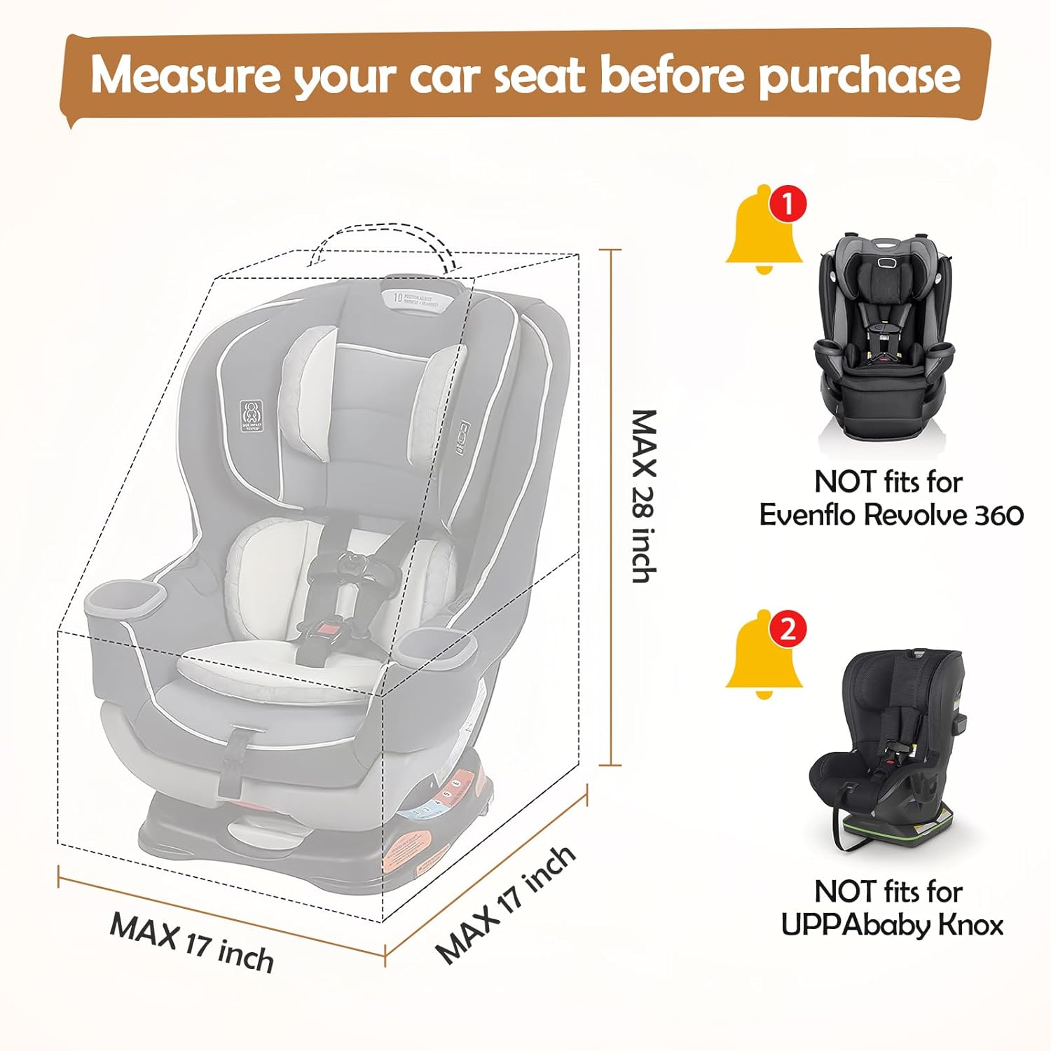 YOREPEK Padded Car Seat Travel Bag Backpack, Toddler Travel Essentials