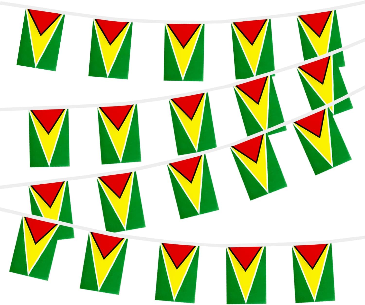 Nicaragua String Flags Banner Mini Small Nicaraguans Flag Bunting Patriotic Hanging Decor,National Holiday, Sports Game, Fiesta & Themed Party,18 Feet 20 Flags