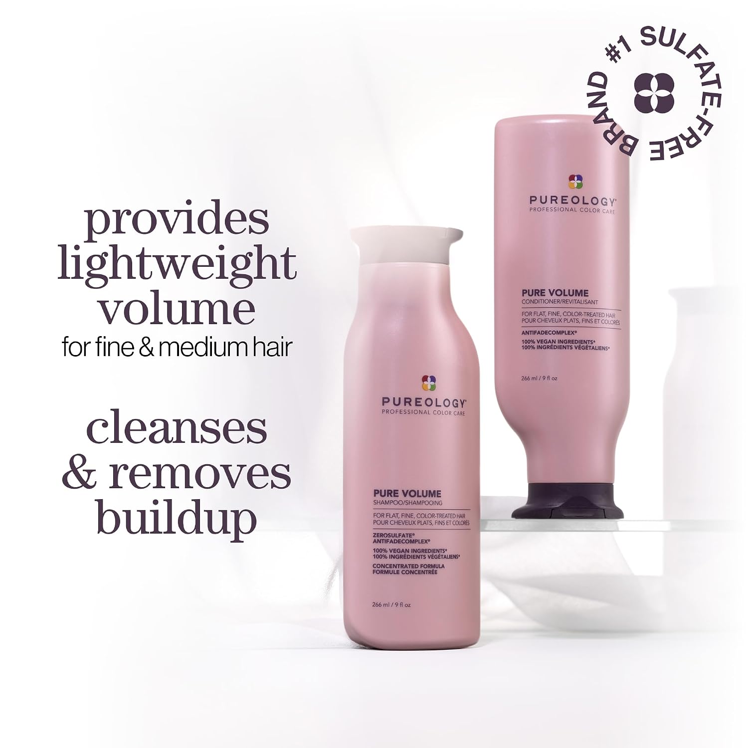 Pureology Pure Volume Shampoo & Conditioner Set – For Fine Hair