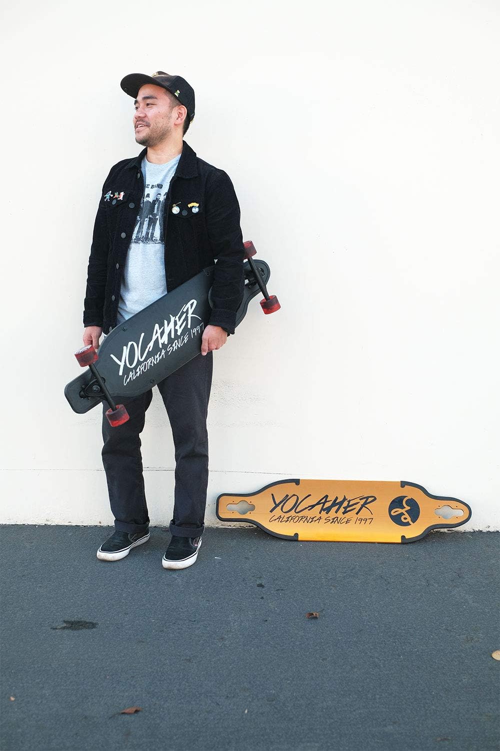 Aluminum Gold or Black Skateboards Longboard Drop Through Deck ONLY or Complete Long Board, for Boys, Girls, Kids, Teens and Adults and for Beginners to Professionals