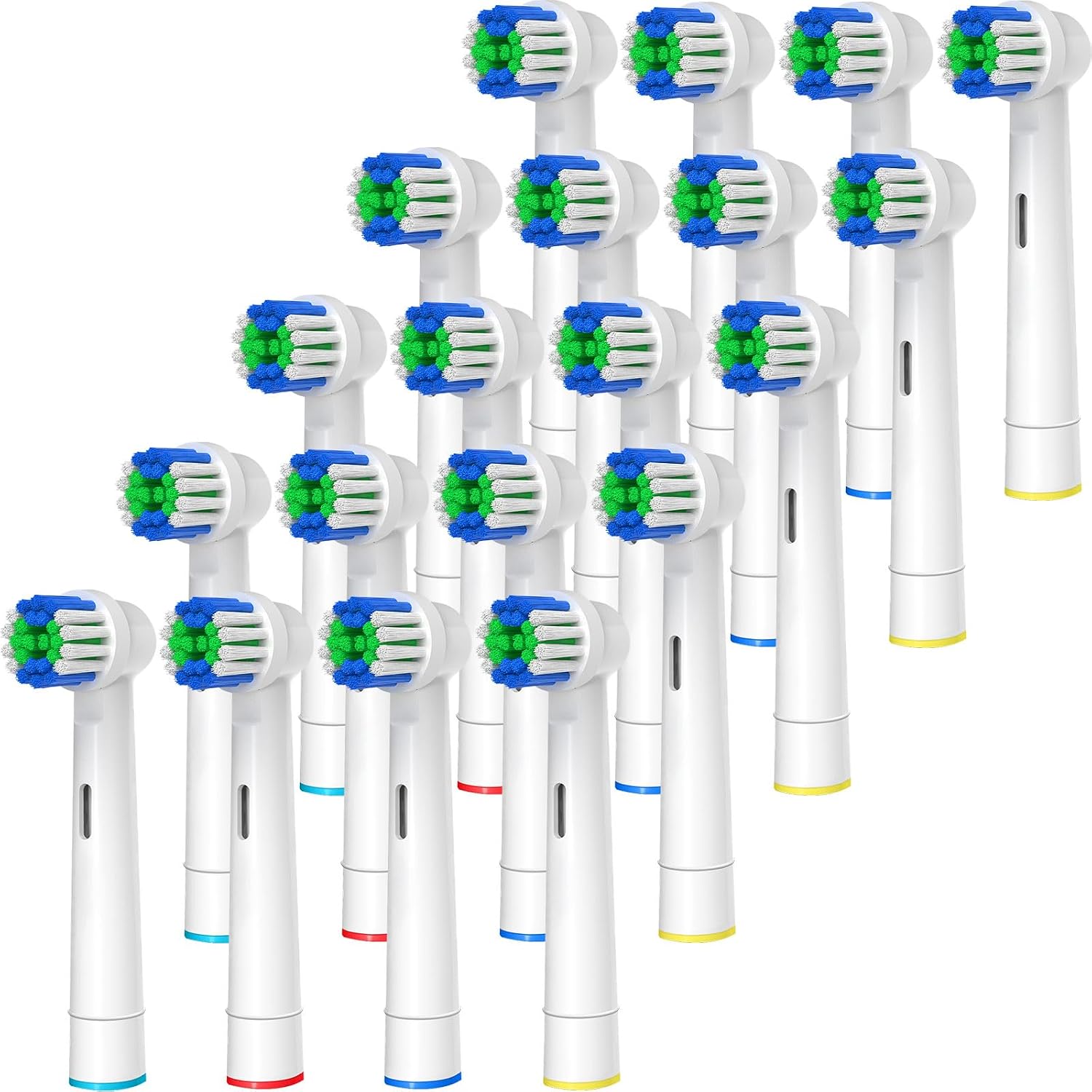 Replacement Toothbrush Heads Compatible with Oral-B Braun 20 Pcs | Professional Electric Toothbrush Brush Heads for Oral B Replacement Head Refill Pro 500/1000/1500/3000/3757/5000/7000/7500