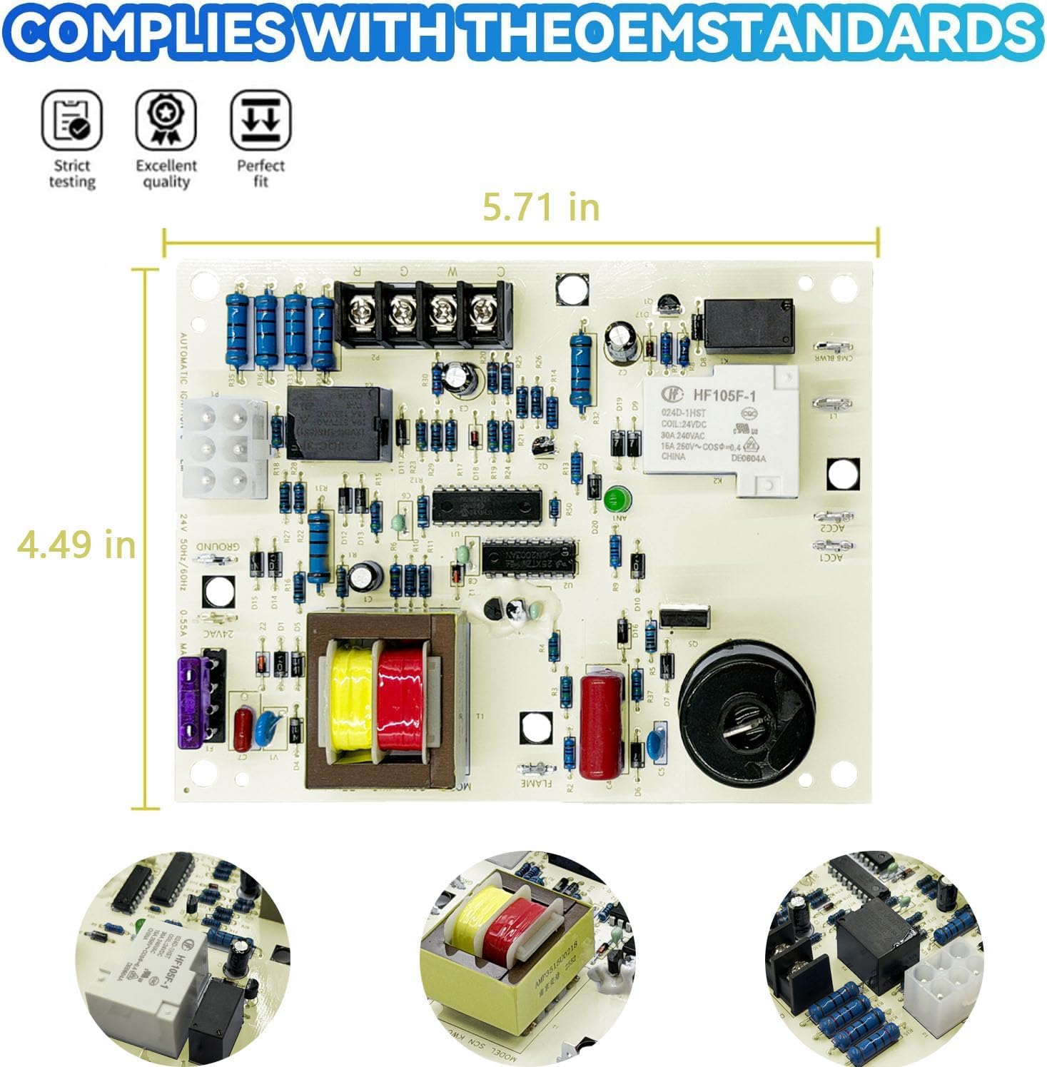 Upgraded 60105 Furnace Ignition Control Board for Mr Heater and HeatStar MHU HSU Series Enerco Big Maxx Overhead Compact Garage Workshop Forced Air Furnaces Natural Gas and Propane Up to 125000 BTU