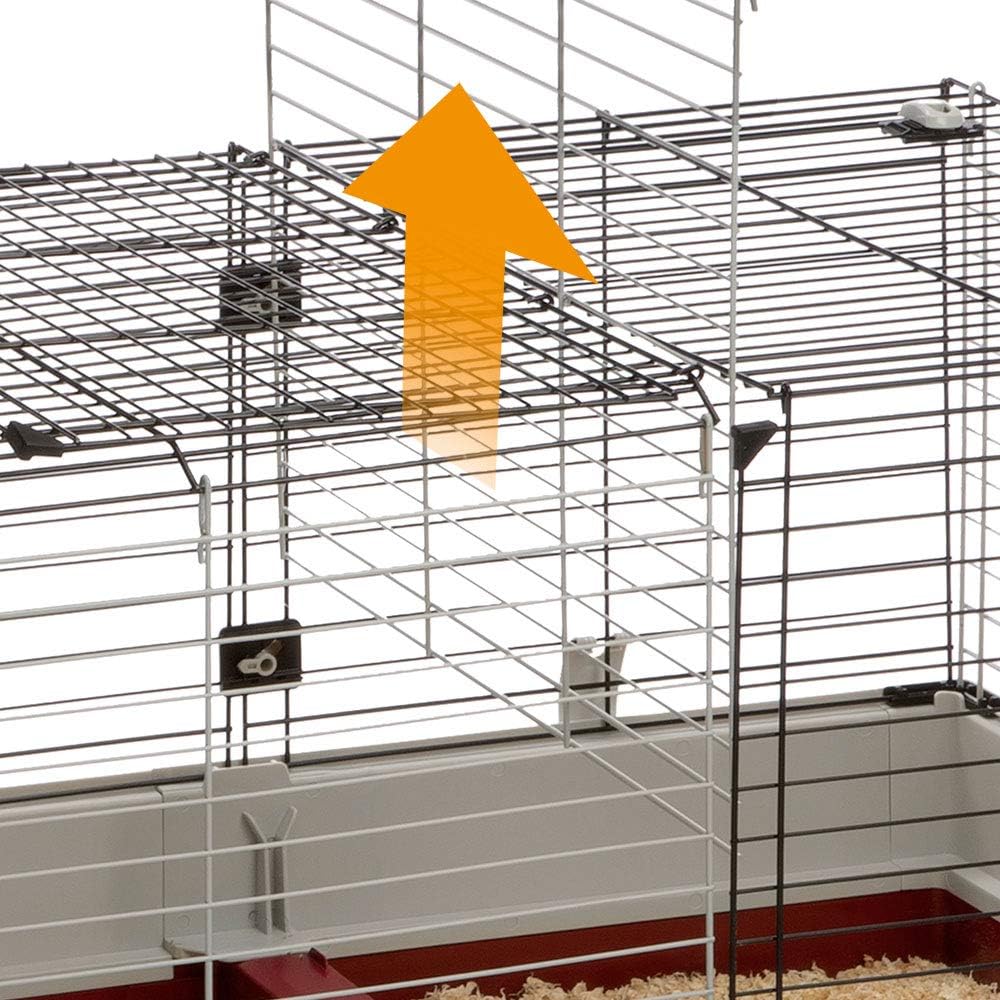 Ferplast Krolik XXL Rabbit Cage w/Wire Extension | Rabbit Cage Includes All Accessories & Measures 63.8L x 23.62W x 19.68H Inches | 1-Year Warranty