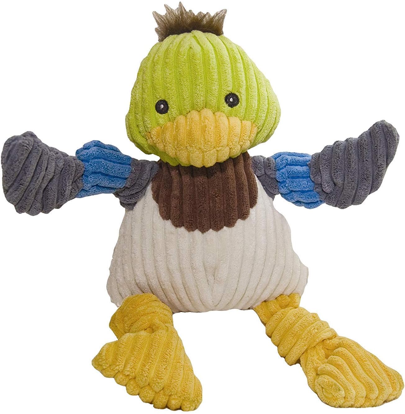 HuggleHounds Knottie Plush Dog Toy - Dog Stuffed Animal Toy, Squeaky Puppy Toys, for Small, Medium & Large Dogs, Durable Plush to Keep Them Busy - Ms Maddie Sock Monkey, Large