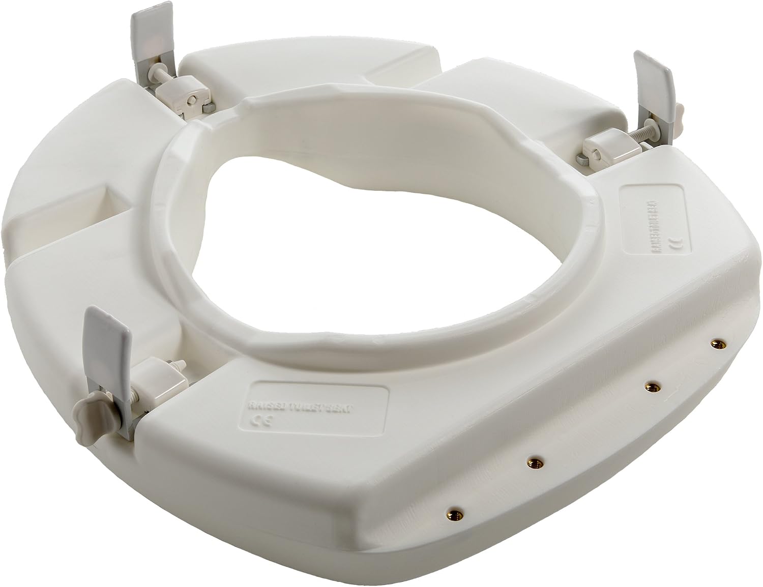 PCP Raised Toilet Seat, Increase Height Over Commode, Elevated, White, 3 Inch Rise