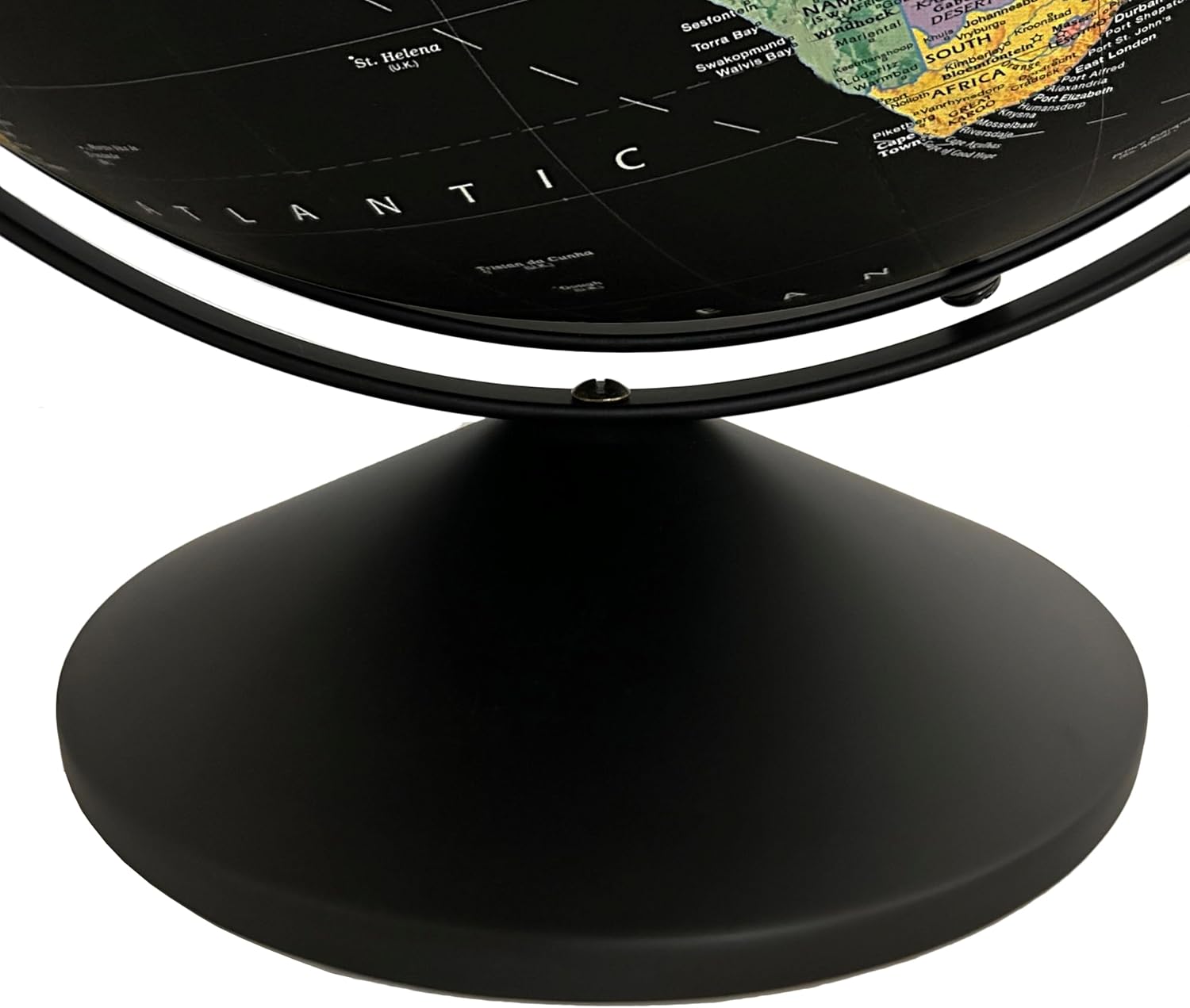 Replogle Eureka 16 inch desktop globe with up to date antique raised relief map and full swing gyromatic assembly. The beautiful antique ocean product has vast amounts of up-to-date information will pique the interest of any geographical connoisseur of a…