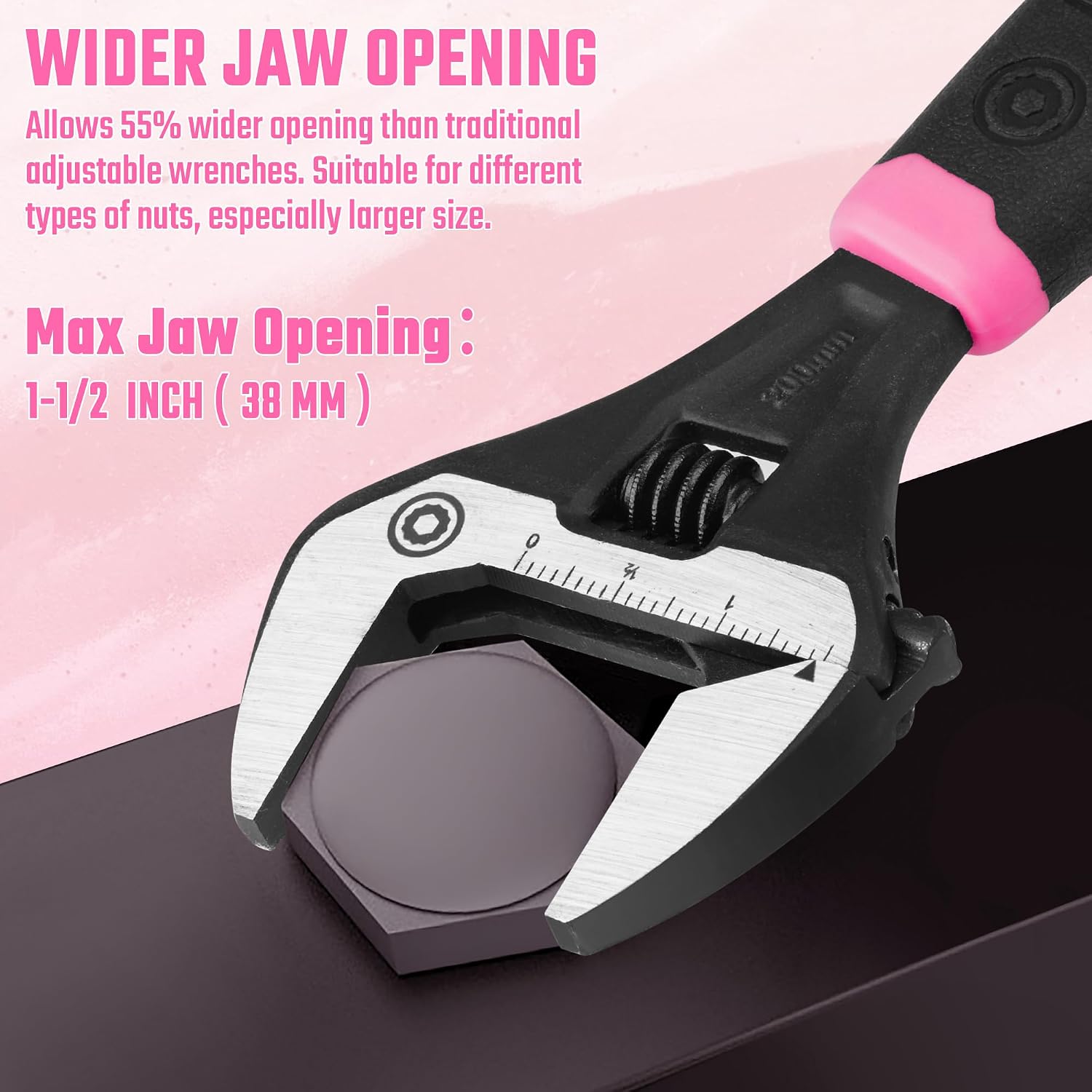 DURATECH 10-Inch Wide Jaw Adjustable Wrench