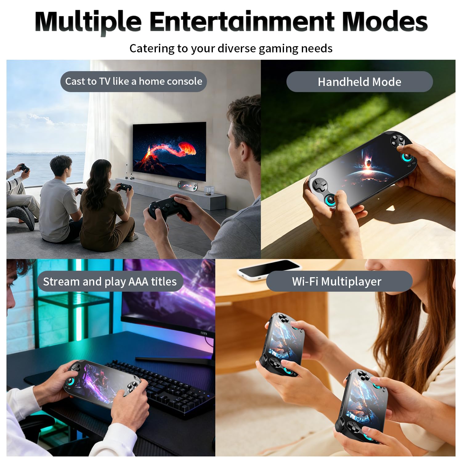 RG Vita Retro Handheld Game Console, Android 12 Portable Gaming Console with 5.46" IPS Touch Screen, No Game, Multi-Emulator, Wireless Screen Mirroring, Ideal for Home & Outdoor Entertainment (Black)