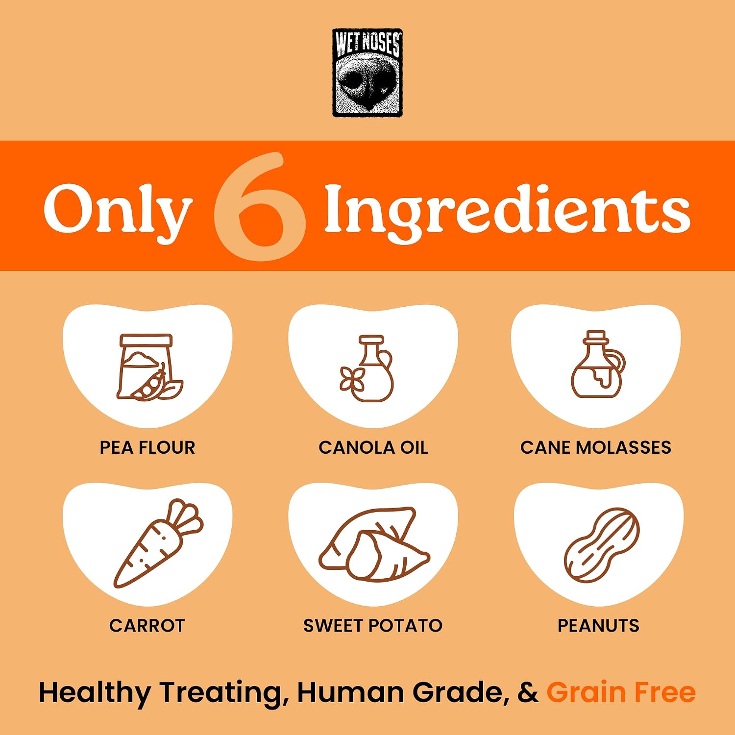 Wet Noses Organic Crunchy Dog Treats – All-Natural, Human-Grade, Non-GMO, Healthy Training & Delicious Snacks for Dogs