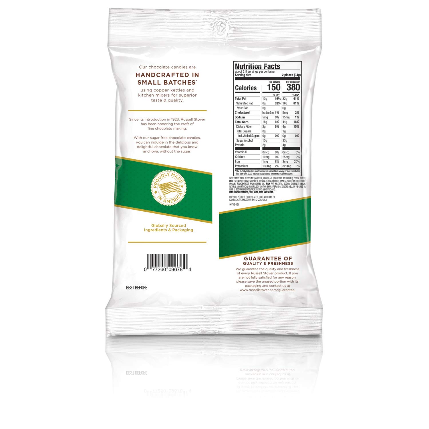 Russell Stover Sugar Free Dark Chocolate Medallions, 3 oz. Bag (270215)