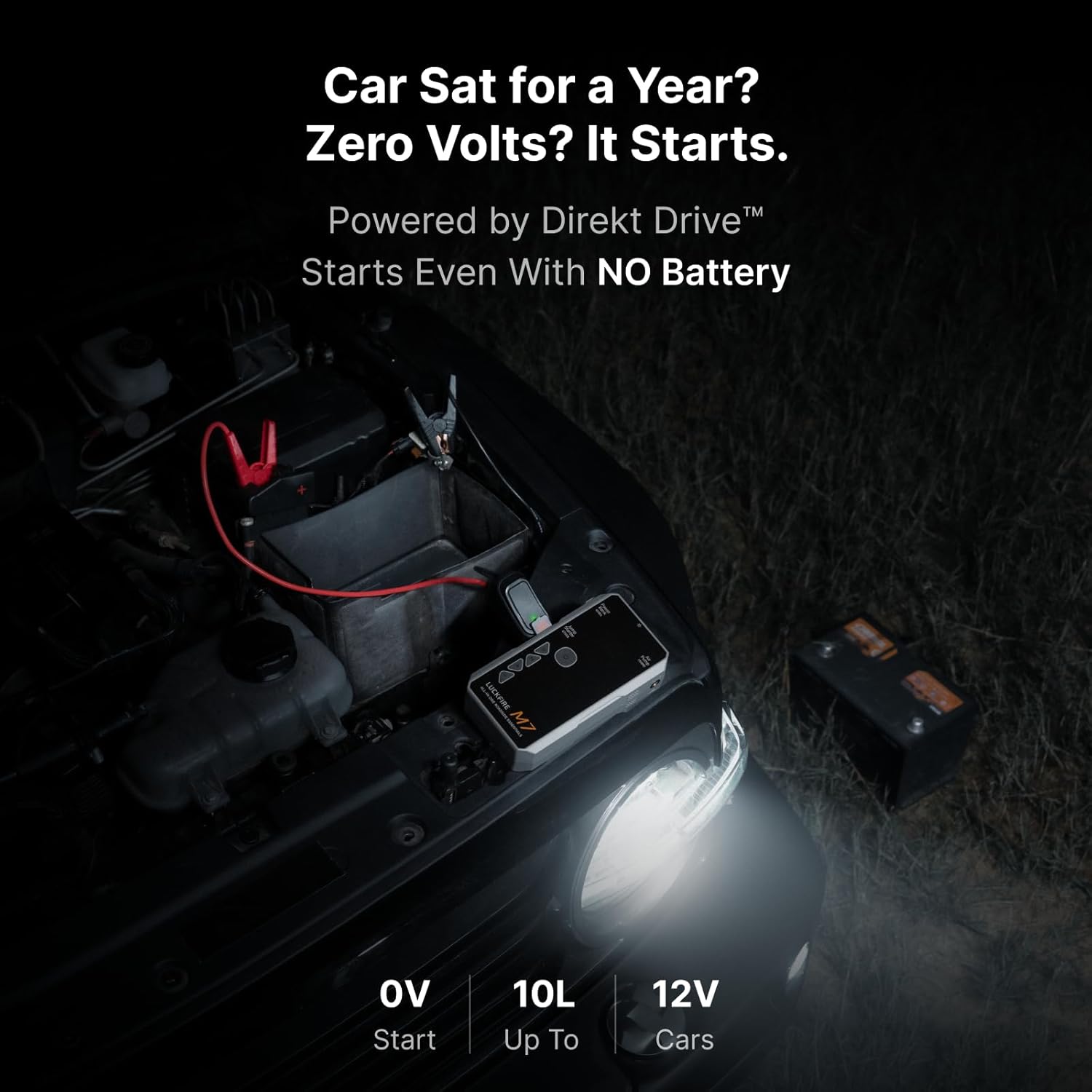M7 SmartIgnition Jump Starter with Air Compressor, TÜV Certified 12V Car Battery Booster Pack, Portable Tire Inflator, Jump Box, 60Wh Power Bank