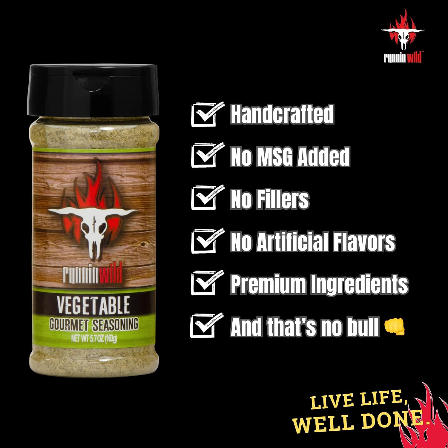 Gourmet Brisket Seasoning | Brisket Rub for Smoker or Grill | No Artificial Flavors | No MSG added | Runnin’ Wild Foods, 6.4 ounces
