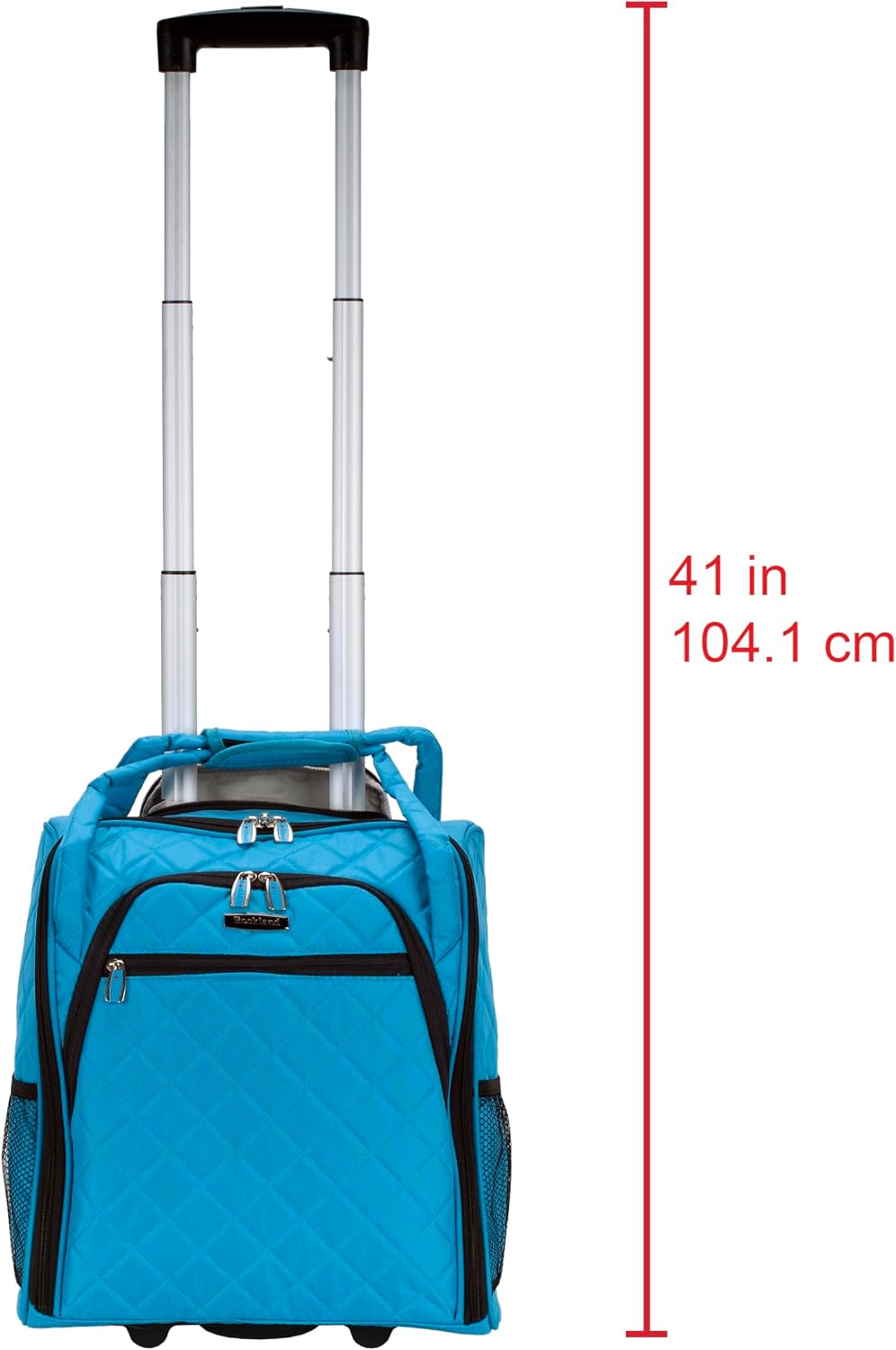 Rockland Melrose Upright Wheeled Underseater Carry-On Luggage, Red