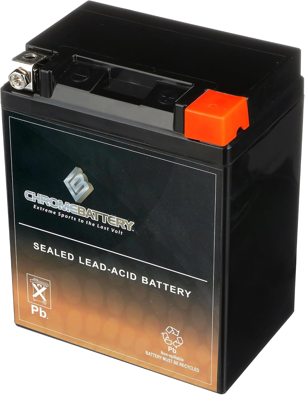 CB CHROMEBATTERY YTX30L-BS 12V 385 CCA AGM – Maintenance-Free 30Ah Battery for Harley, ATV, UTV, Snowmobile, Jet Ski – T3 Nut & Bolt Terminal – Fits Harley Touring, Polaris Sportsman 850