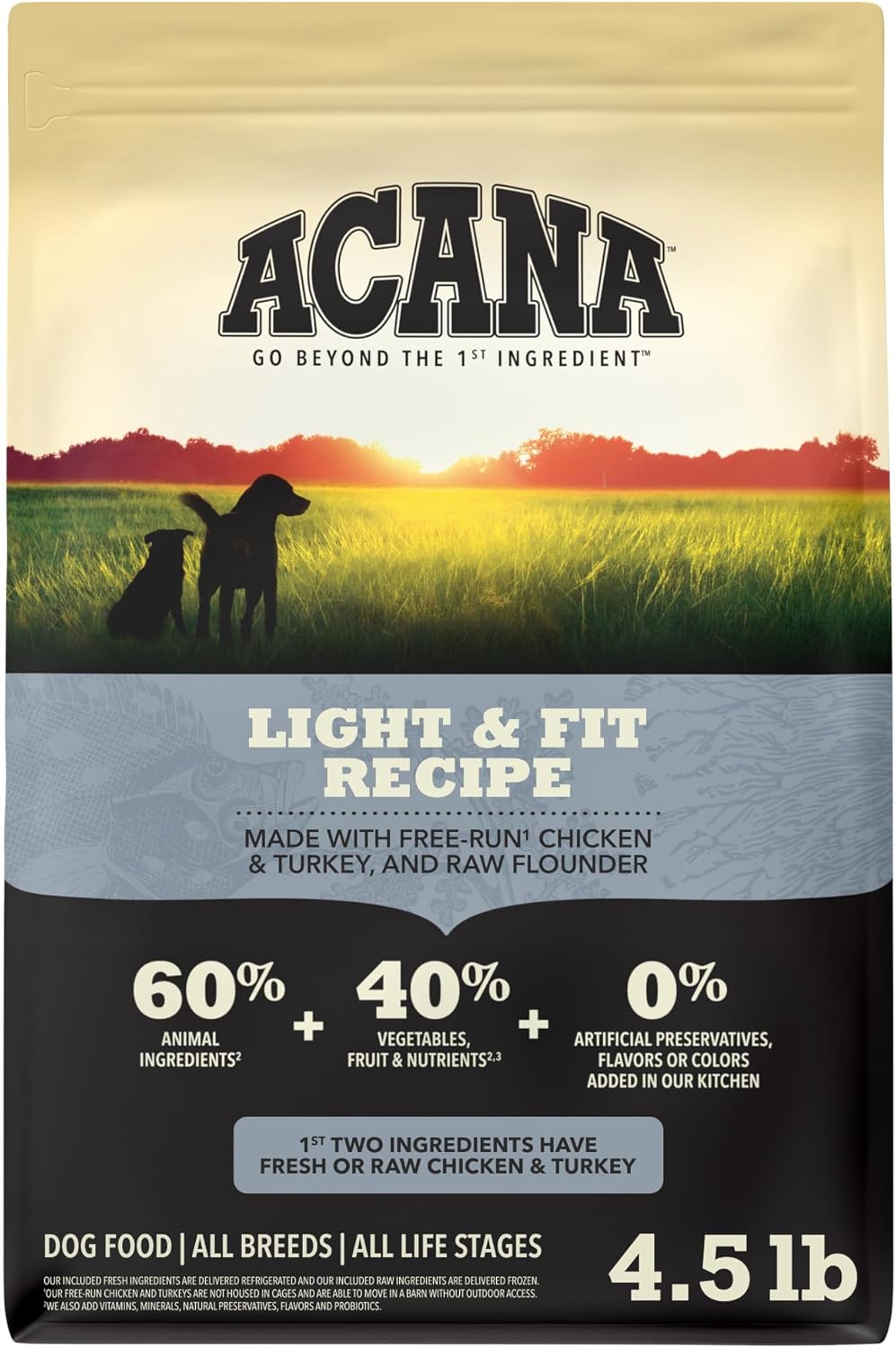 ACANA Grain Free Dry Dog Food Red Meat Recipe 4.5lb. Bag | Freeze Dried, Grain Free, High Protein, Made in the USA, Omega-3 Fatty Acids, Digestive Health, Global Quality Ingredients