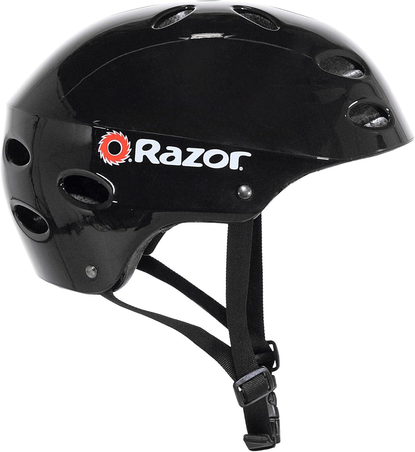 Razor V-17 Youth Multi-Sport Helmet - CPSC Approved Kid’s Helmet with Adjustable Strap - Durable Helmet with Foam Padding for Biking, Skating, and Other Outdoor Sports